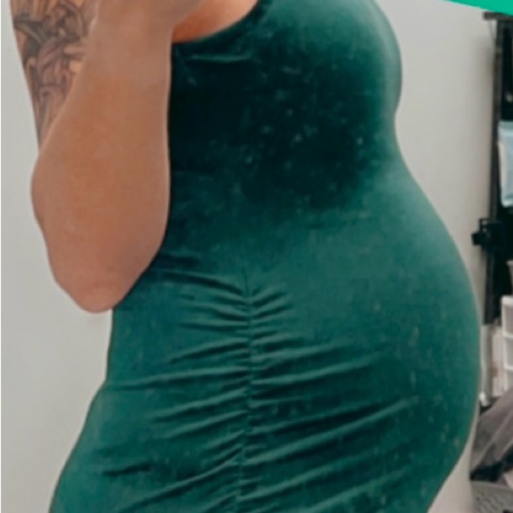 Green Bodycon Maternity Dress